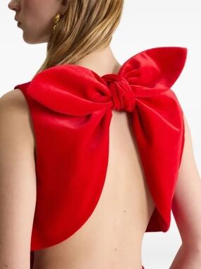 Patou
bow-detail sleeveless top